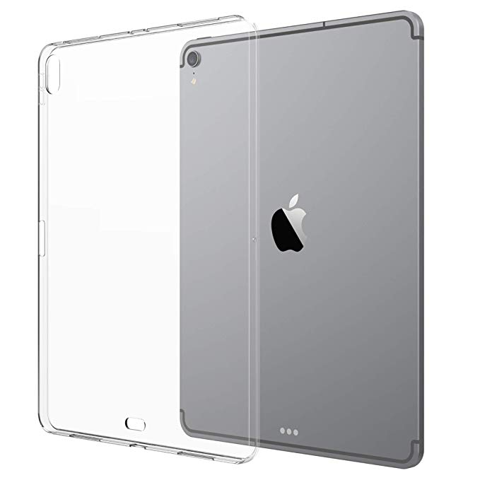 Luvvitt iPad Pro 11 Case Clarity Flexible TPU Slim and Light Back Cover for Apple iPad Pro 11 in 2018 - Clear (Newest Updated Version - Allows Wireless Apple Pencil Charging)