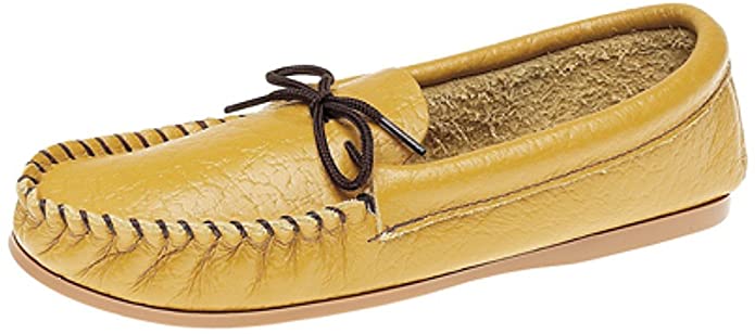 Men's Softie Leather Moccasin Slippers Gordon Size
