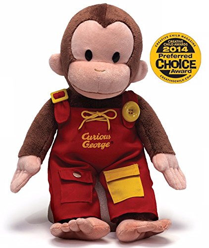 16" Soft Plush Curious George Teach Me Children's Stuffed Animal Toy