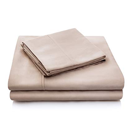 woven TENCEL Sheet Set - Silky Soft, Refreshing and Eco-Friendly - Cal King Sheets - Ecru - 4pc