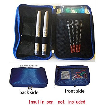 Chill Pack (New)Diabetic/Medication Cooler Travel Case- for Insulin Pen, Syringes, 8 oz. Ice Pack, Blue