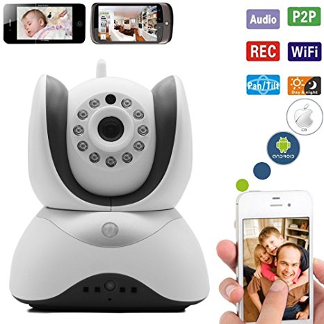 Best Baby Video Monitor with Wifi Camera - Day and Night Vision Camera with 2 Way Audio - Infrared with Zoom (large)