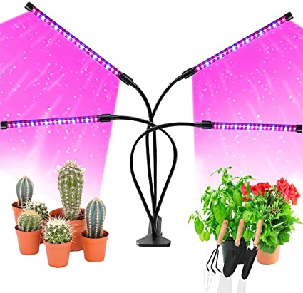 LED Grow Lights for Indoor Plants, JUEYINGBAILI 80W Full Spectrum Plant Lights with Auto ON/Off 3/9/12H Timer, 9 Dimmable Brightness for Indoor Succulent Plants Growth