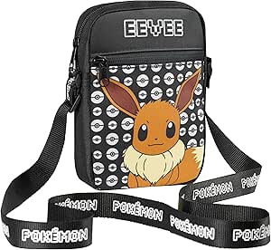 Pokemon Shoulder Bag Cross Body Bag for Kids - Adjustable Strap Kids Pikachu Small Travel Bag - Gamer Gifts