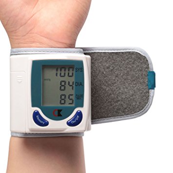 GPCT Wrist Blood Pressure Cuff Wrist Monitor Automatic Digital Sphygmomanometer - BP Machine Measures Pulse, Diastolic and Systolic High Accurate Meter Best Reading High Normal and Low