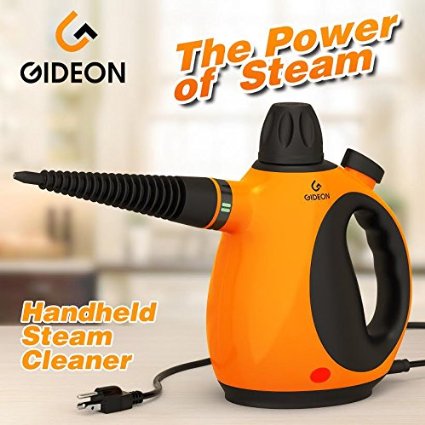 Gideon8482 Handheld Pressurized Steam Cleaner and Sanitizer  Powerful Multi-purpose Steamer Removes Stains Grease Mold etc and Disinfects  Removes Wrinkles from Garments