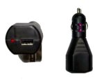 Wired--up USB Car Charger Adapter - Black