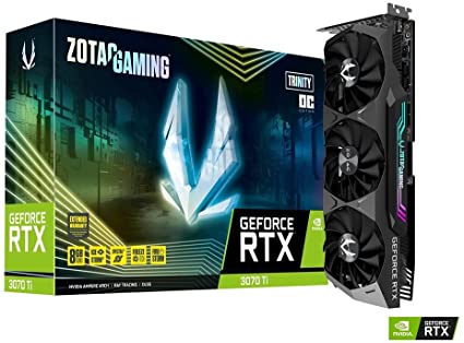 ZOTAC Gaming GeForce RTX™ 3070 Ti Trinity OC 8GB GDDR6X 256-bit 19 Gbps PCIE 4.0 Gaming Graphics Card, IceStorm 2.0 Advanced Cooling, Spectra 2.0 RGB Lighting, ZT-A30710J-10P