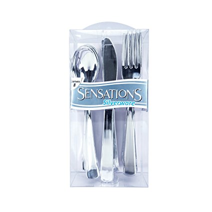 Sensations Cutlery Assorted Metallic, 24 ct