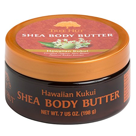 Tree Hut Shea Body Butter, Hawaiian Kukui, 7 Ounces (207ml) (Pack of 3)