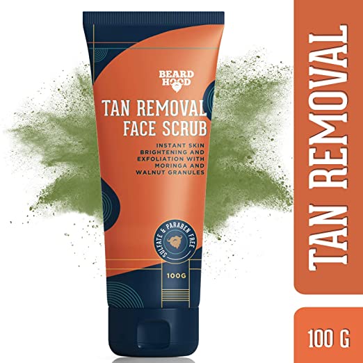 Beardhood Tan Removal Face Scrub, 3.5 Ounce/100Gram
