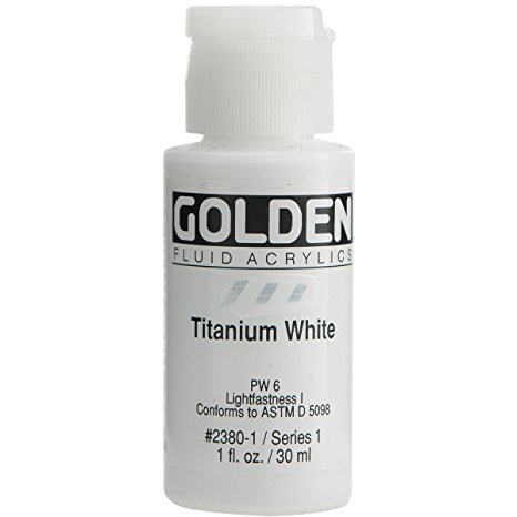 Golden Fluid Acrylic Paint 1 Ounce-Titanium White
