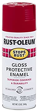 Rust-Oleum 7765830 Stops Rust Spray Paint, 12-Ounce, Gloss Regal Red
