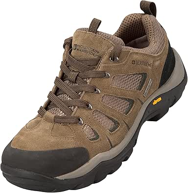 Mountain Warehouse Field Mens Waterproof Wide Fit Shoes - Lightweight, Quick-Dry Sneakers with Vibram Sole, Suede & Mesh Upper - for Spring Summer, Walking & Wet weather