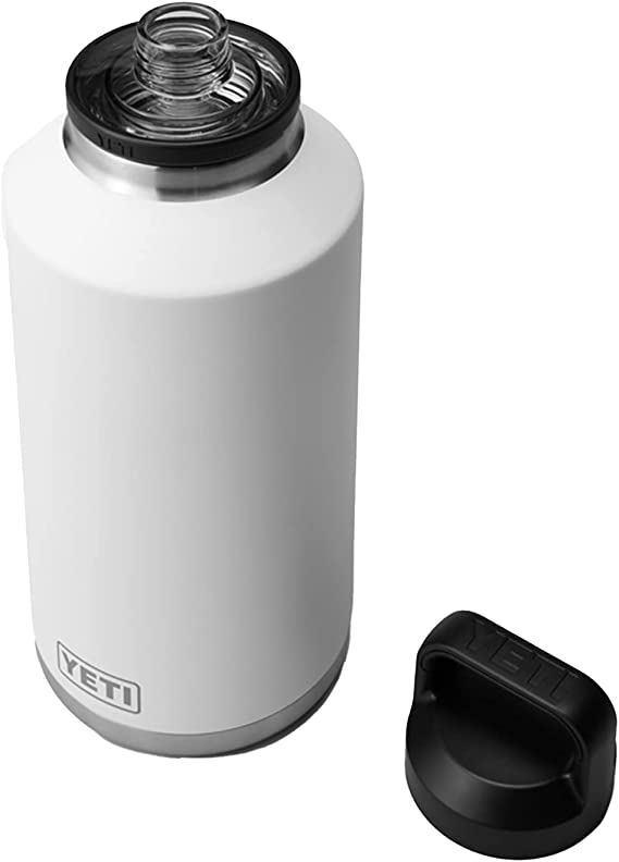 YETI Rambler 64 oz Bottle, Vacuum Insulated, Stainless Steel with Chug Cap, White