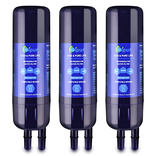 Coipur Refrigerator Water Filter compatible for whirlpool refrigerator water filter w10295370A W10295370 EDR1RXD1 Filter 1 Kenmore 46-9930 NSF Standard Certified by IMPAO R&T - 3 pack (blue, 3)