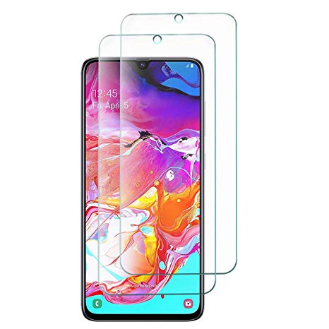 sup Samsung Galaxy A70 Tempered Glass Screen Protector, [2 Pack] Premium Quality Guard Film, Case Friendly, Comfortable Round Edge,Shatterproof, Shockproof, Scratchproof oilproof