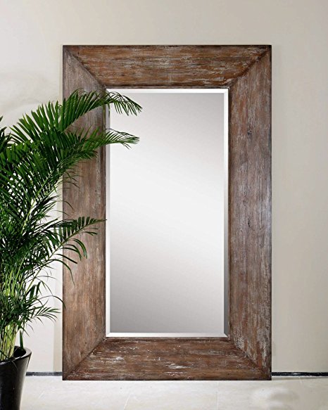 Extra Large Wall Mirror Oversize Rustic Wood XL Luxe Full Length Floor Leaner