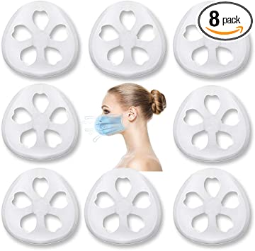 3D mask Bracket Cool Lipstick Protection Stand Face Mask Inner Support Frame Homemade Cloth Mouth and Nose Protection Lipstick Increase Breathing Space Help Breathe Smoothly(8)