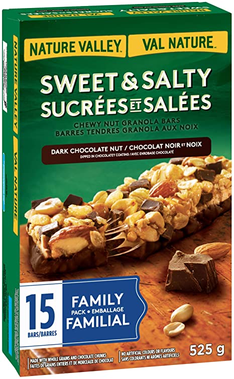 Nature Valley Sweet & Salty Dark Chocolate Nut Granola Bars, 15 Count