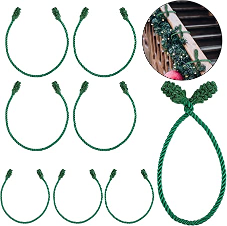 Cooraby Decorative Garland Ties Garland Flexible Ties for Holiday Decorations Christmas Craft Gift Wrapping (Green, 8)