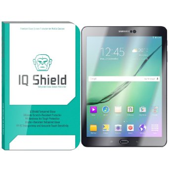 IQ Shield Tempered Glass - Samsung Galaxy Tab S2 80 Glass Screen Protector Ballistic Glass  Warranty Replacements - 999 Transparent HD Shield  9H Hardness  Shatter-Proof  Bubble-Free