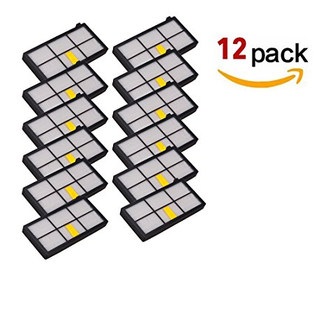 Keela 12 pack HEPA Filter filters For iRobot Roomba 800 900 series 860 870 871 880 960 980 Vacuum Cleaning Robots Brand New