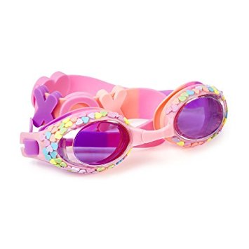 Swimming Goggles For Girls - Candy Hearts Kids Swim Goggles By Bling2o
