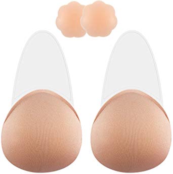 Niidor Breast Lift Petals Nipplecovers Push up Adhesive Invisable Reusable Pasties for Women in Backless Strapless Dress