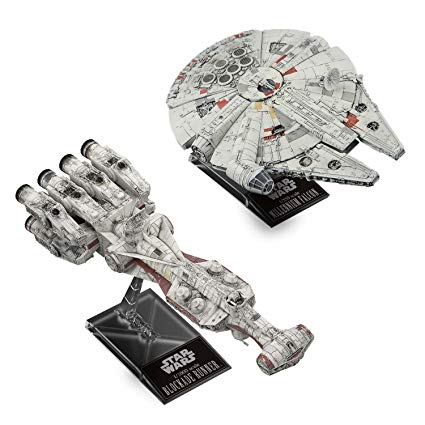 BANDAI SPIRITS Star Wars 1/1000 Brockard Runner & 1/350 Millennium Falcon Plastic Model Kit