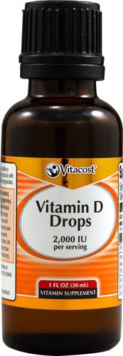 Vitacost Vitamin D Drops -- 2000 IU per serving - 1 fl oz - 2PC