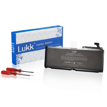 Lukk A1342 Laptop Battery for Apple A1331 [Late 2009 Mid 2010] Unibody MacBook 13.3" - Fit as Original   Two Free Screwdrivers 18 Months Hassle-Free Warranty [Li-Polymer 6-cell 6000mAh/65Wh]
