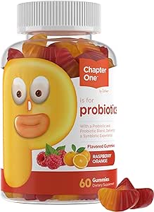 Zahler Chapter One Probiotic Gummies for Kids - Probiotics Gummies with Prebiotic Blend - Raspberry Orange Flavor - Kosher Vegetarian Non GMO Probiotics for Kids - Probiotic with Fiber (60 Count)