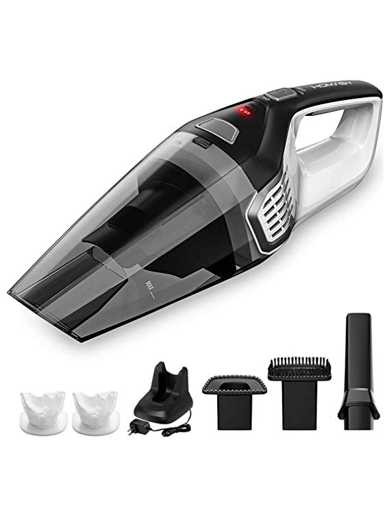 Homasy Portable Handheld Vacuum Cleaner Cordless, 8000Pa Powerful Cyclonic Suction Vacuum Cleaner, 14.8V Lithium with Quick Charge Tech, Wet Dry Lightweight Hand Vac