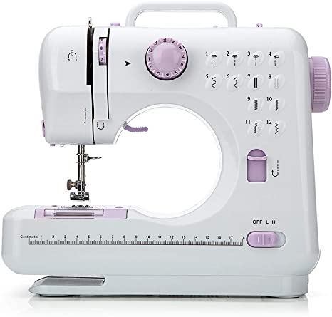 Chooling Sewing Machine (12 Stitches, 2 Speeds, Foot Pedal, LED Sewing Lamp) - Small Household Electric Overlock Sewing Machines CL-033-C