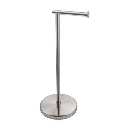 KES SUS304 Stainless Steel Bathroom Lavatory Pedestal Toilet Paper Holder and Dispenser Free Standing, Brushed, BPH280S1-2