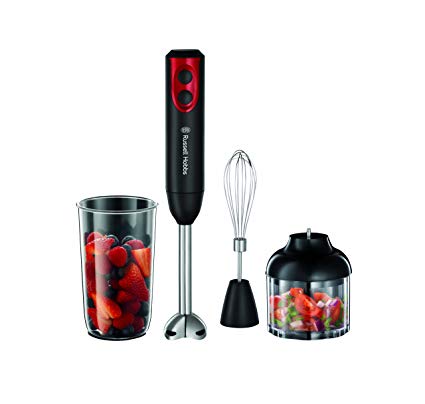 Russell Hobbs Desire 3-in-1 Hand Blender 18980, 400 W - Black and Red