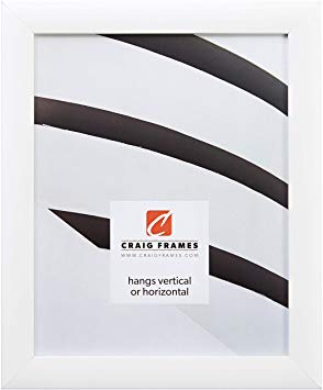 Craig Frames 23247812 12 by 16-Inch Picture Frame, Smooth Finish, 1-Inch Wide, White