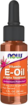 NOW Supplements, Natural Vitamin E-Oil Liquid (D-Alpha Tocopherol), Antioxidant Protection*, 1-Ounce (Pack of 1)