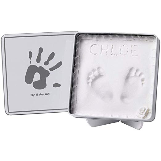 Baby Art Magic Box, Clay Handprint Kit, 0 month - 3 years, 16.5 x 16.5 cm, White and Grey