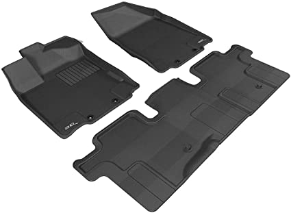 3D MAXpider L1IN01101509 Custom Fit Complete Floor Mat Set for Select Infiniti JX/QX60 Models - Kagu Rubber (Black)