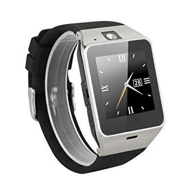 Excelvan GV18 NFC Bluetooth Smart Watch Wrist Watch with Phone Unlocked SIM Card Slot Camera Sports Pedometer Sleep Monitor for Android IOS, Black