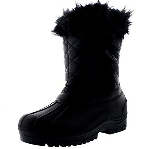 Polar Womens Single Toggle Quilted Waterproof Artic Winter Muck Thermal Winter Snow Boots