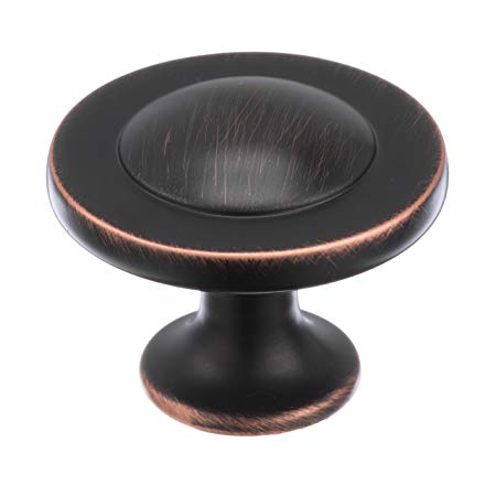 Allison Value 1-1/4 in (32 mm) Oil-Rubbed Bronze Cabinet Knob Value Pack - 25 Pack