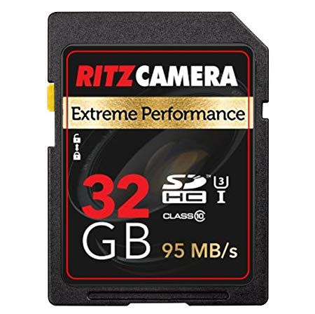 Ritz Camera Extreme Performance SD 32GB 95/45 MB/S Read/Write Speed U3 Class-10 SDHC Memory Card