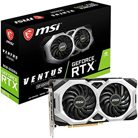 MSI GeForce RTX 2070 VENTUS GP Graphics Card 8 GB, GDDR6, 1620 MHz, 3 x DisplayPort, 1 x HDMI, TORX Fan 2.0, Dual Fan Cooling System