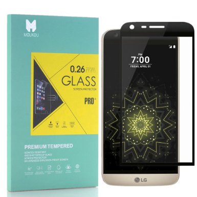 MouKou LG G5 Screen Protector 0.2mm 3D Tempered Glass Screen Protectors for LG G5 with Lifetime Warranty(Black)