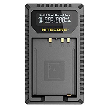 NITECORE FX1 Digital USB Camera Battery Charger Compatible with Fujifilm NP-W126 and NP-W126S Batteries