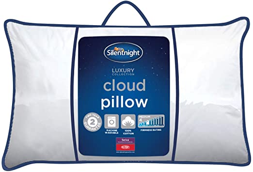 Silentnight Luxury Cloud Pillow, Medium Support Ideal for Back and Side Sleepers