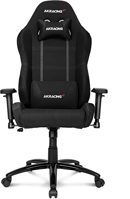 AKRacing Core Series EX Gaming Chair with High Backrest/ Recliner/ Swivel/ Tilt/ Rocker & Seat Height Adjustment Mechanisms, 5/10 Warranty - Black